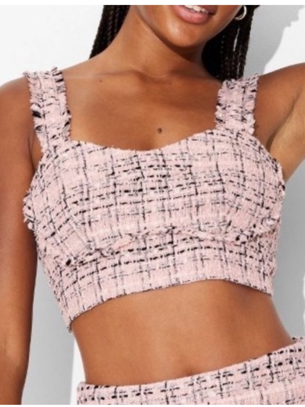 Wild Fable Women's Tweed Bouclé
Tiny Tank Top in Pink Size XL